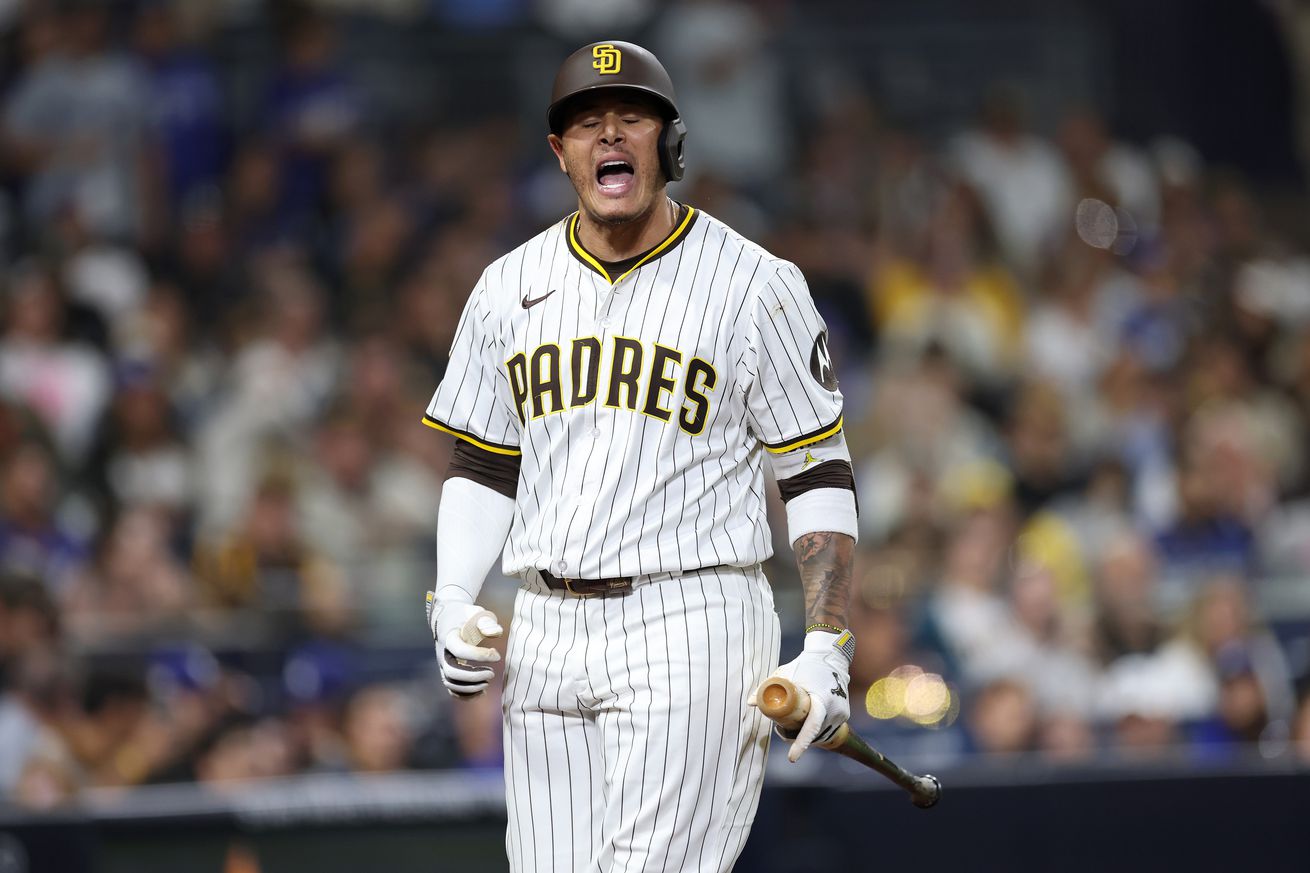 Manny Machado after a called third strike.