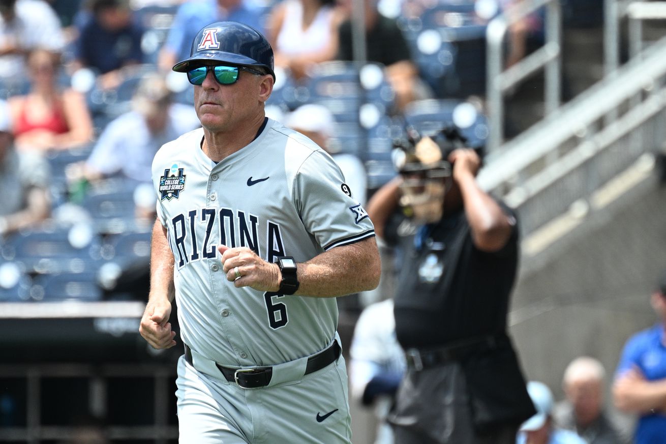 chip-hale-owen-kramkowski-mason-white-postgame-arizona-wildcats-college-world-series-baseball