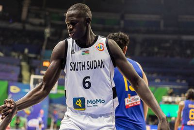 Khaman Madit Maluach of South Sudan seen during the FIBA Men...
