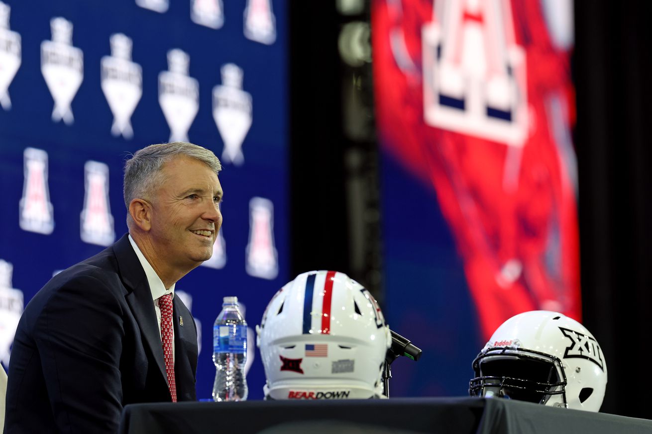 arizona-wildcats-football-big12-media-brent-brennan-noah-fifita-genesis-smith-dalton-johnson-2025